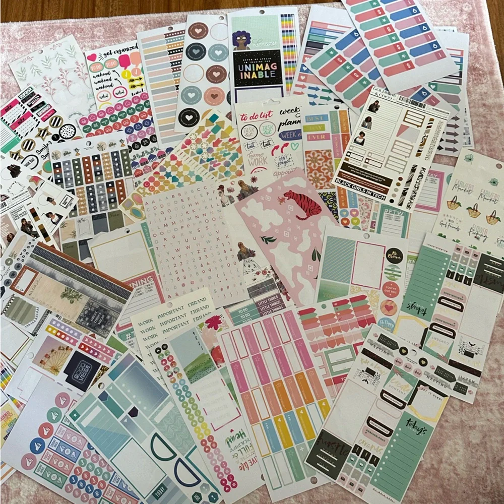 Huge Lot of Happy Planner and Planner Stickers Over 230 Sheets